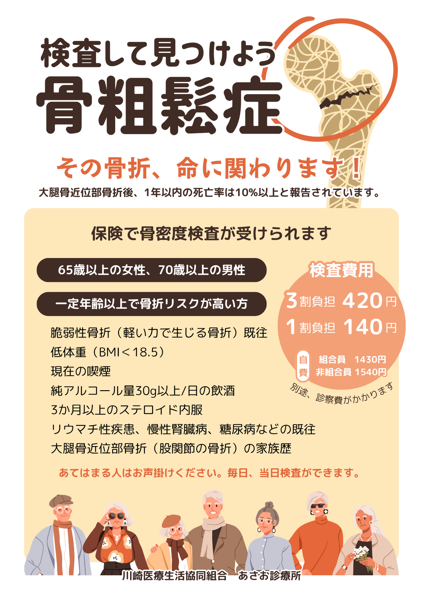 骨粗鬆症啓発ポスター